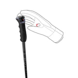 Leki Detect S Trigger Poles ski pole -- full length view showing pole shaft and basket