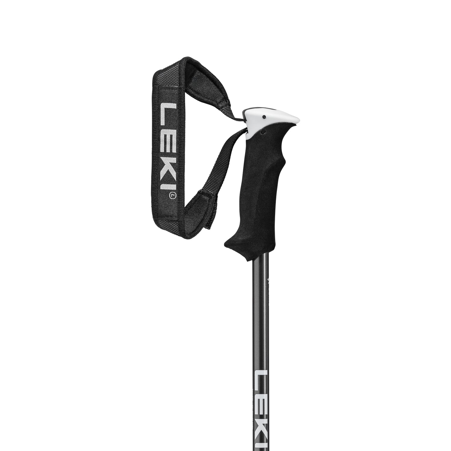 Leki Elite Lady Ski Poles ski pole -- Black White colorway full length view