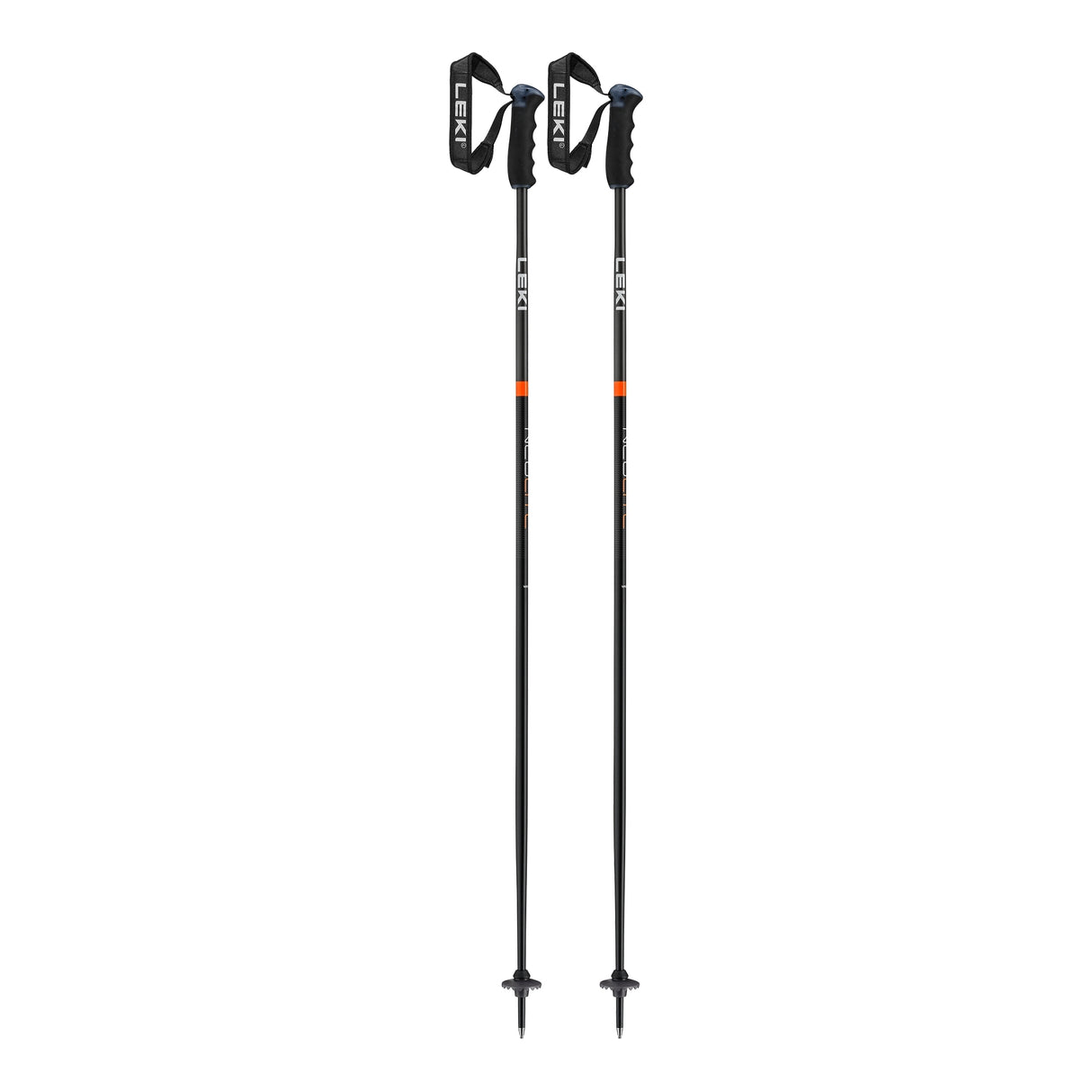 Leki Neolite Airfoil Poles ski pole -- full length view showing pole shaft and basket