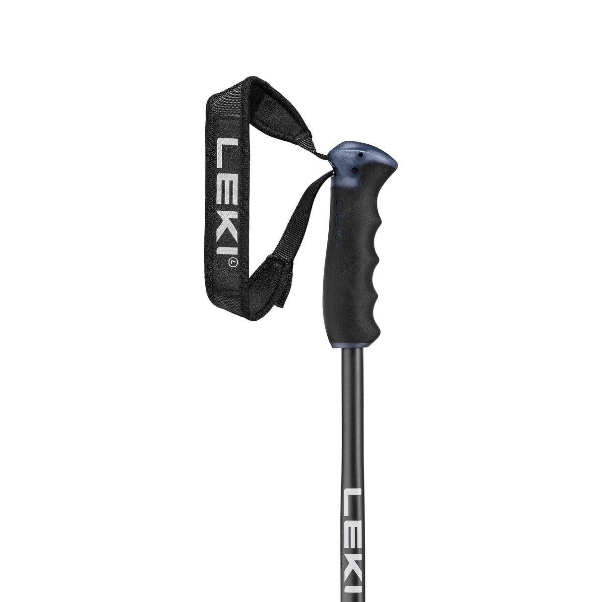 Leki Neolite Airfoil Poles ski pole -- Black Orange colorway full length view