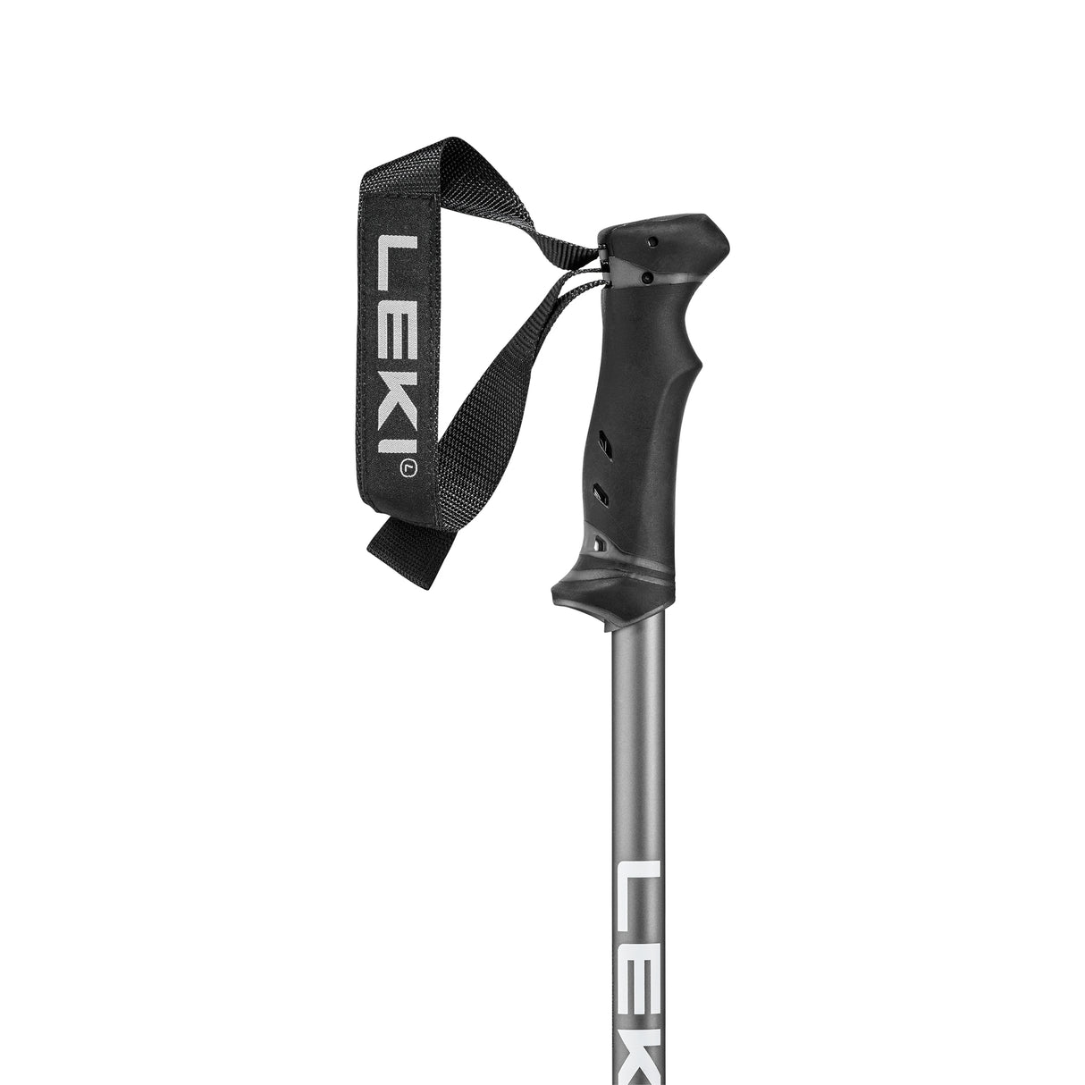 Leki Qntm Ski Poles ski pole -- Blue colorway full length view