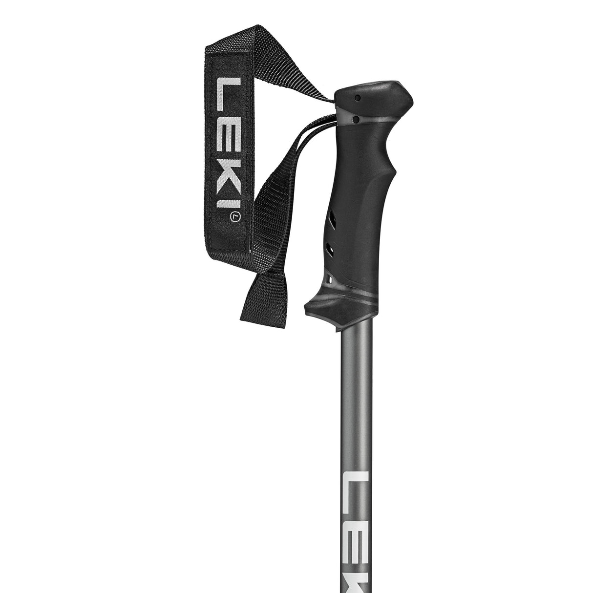 Leki Qntm Ski Poles ski pole -- White colorway full length view