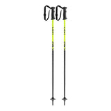 Leki Rider Jr Ski Poles ski pole -- Black Yellow colorway full length view