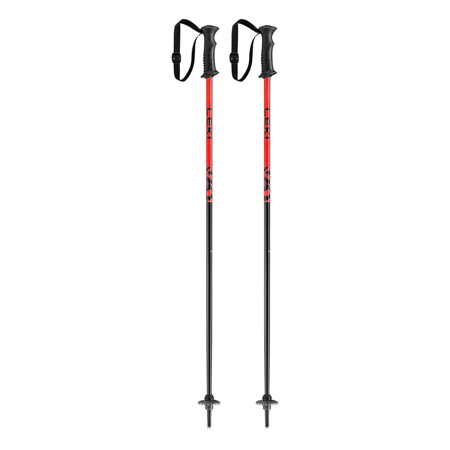 Leki Rider Jr Ski Poles ski pole -- Black Red colorway tip and basket detail