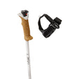 Leki Stella S Poles ski pole -- White Silver colorway full length view