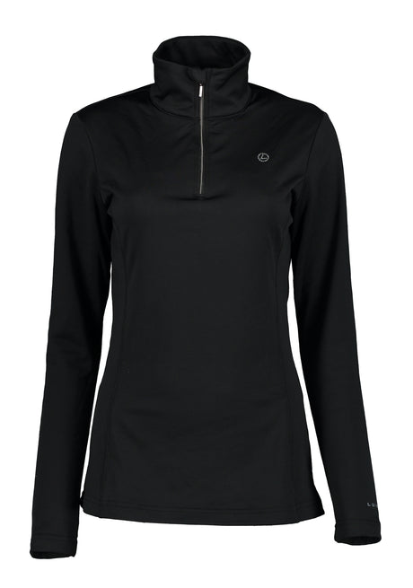 Luhta Hailuoto Womens Fleece mid layer -- front view on model showing mid layer insulation