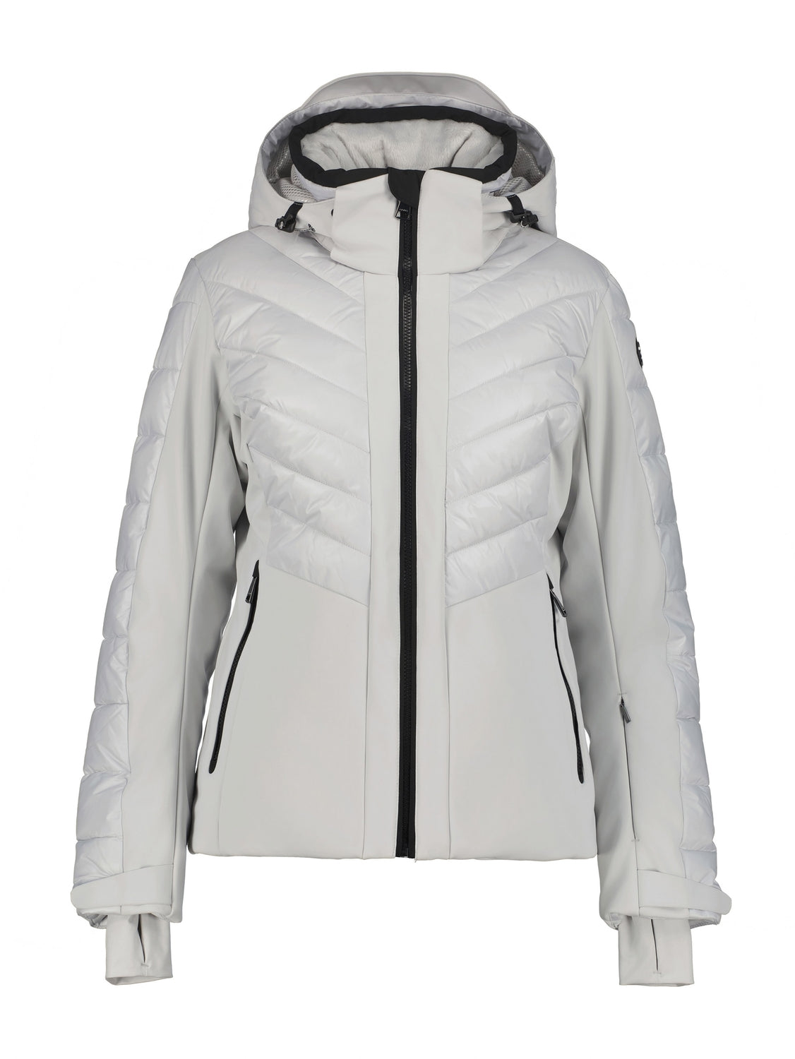 Luhta Mallatunturit Womens Jacket 2026 ski jacket -- front view on model showing insulated shell and hood at Willis Ski and