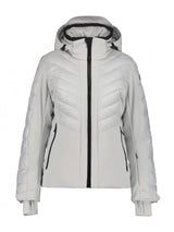 Luhta Mallatunturit Womens Jacket 2026 ski jacket -- front view on model showing insulated shell and hood at Willis Ski and