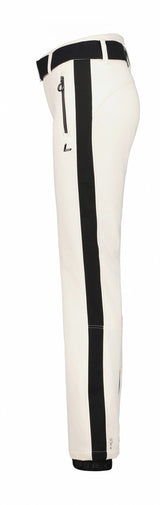 Luhta Reututunturi Womens Pant ski pant -- Cream 020 colorway front view on model