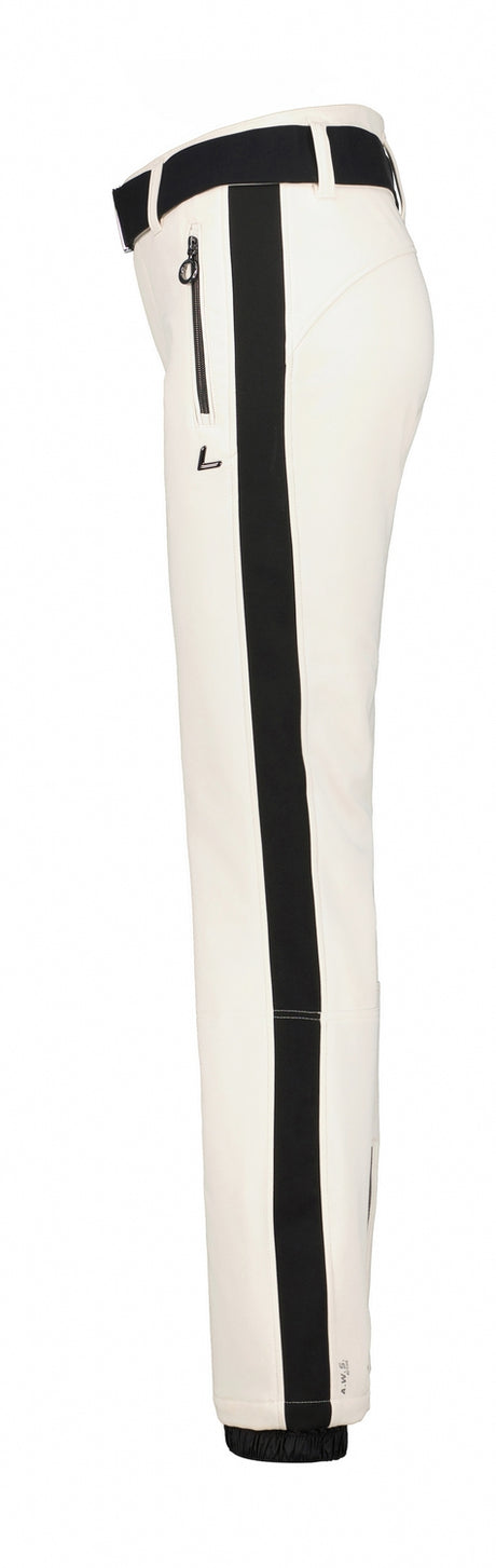 Luhta Reututunturi Womens Pant ski pant -- Cream 020 colorway front view on model