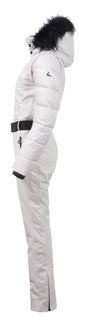Luhta Softshell Overall Womens Suit product -- Cream 020 colorway product view