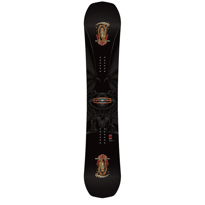 Never Summer Easy Rider Snowboard 2026 all-mountain snowboard -- Regular colorway top sheet graphic