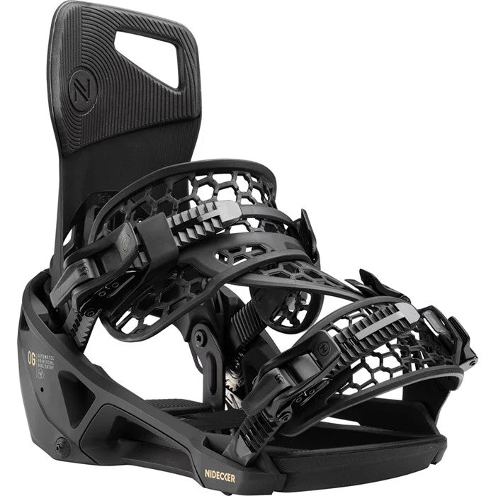 Nidecker Og Supermatic Snowboard Bindings 2026 snowboard binding -- top view showing highback and strap detail at Willis Ski