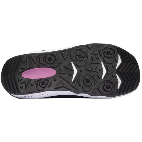 Nidecker Rift W 2024 women's snowboard boot -- outside profile view in black at size 8.5
