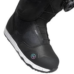 Nidecker Rift W Snowboard Boots 2025 snowboard boot -- Black 7 5 colorway outside profile showing lacing closure