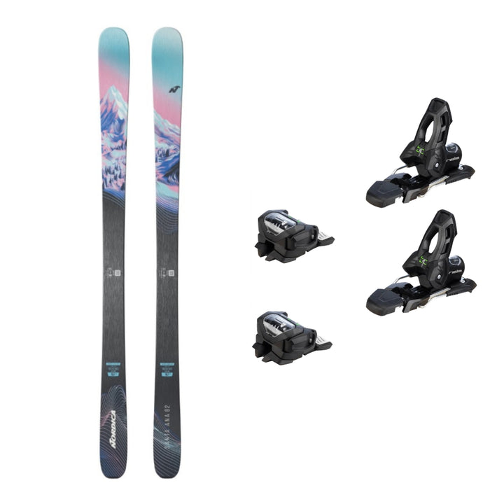 This is an image of Nordica Santa Ana 82 Skis 2026 Package with Attack 11 Ski Bindings