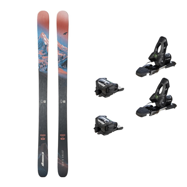 This is an image of Nordica Santa Ana 87 Skis 2026 Package with Attack 11 Ski Bindings