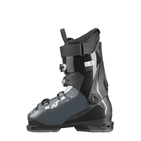 Nordica Sportmachine 3 65 W Ski Boots 2026 alpine ski boot -- Black Gray Blue colorway outside profile view