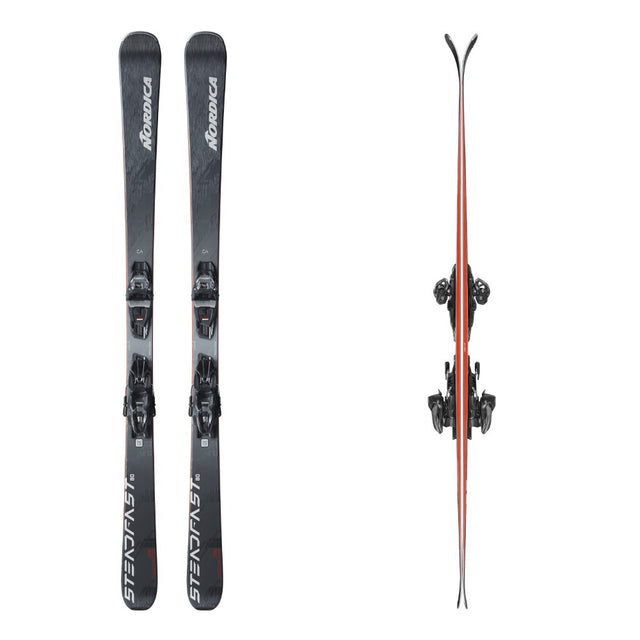 Nordica Steadfast 80 Skis With Tp2 10 Compact Bindings 2026 alpine binding -- top view showing toe and heel piece at Willis