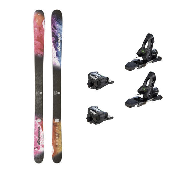 This is an image of Nordica Unleashed 90 Skis 2026 Package with Attack 11 Ski Bindings