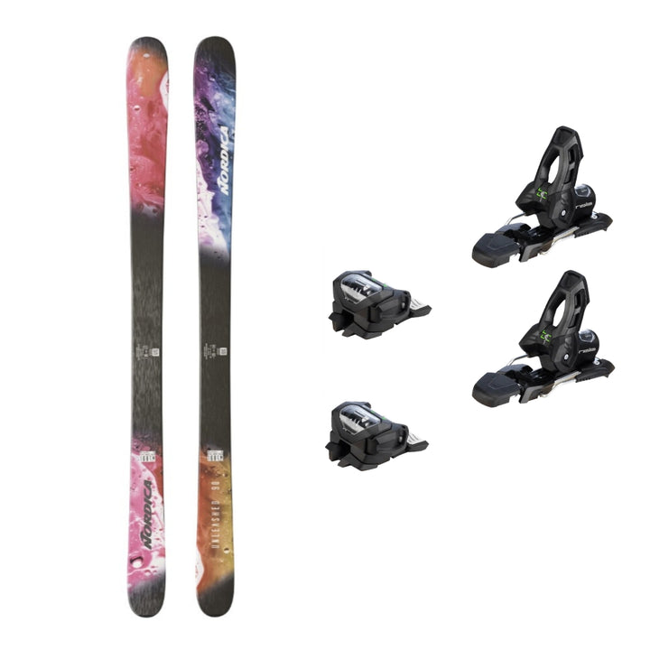 This is an image of Nordica Unleashed 90 Skis 2026 Package with Attack 11 Ski Bindings