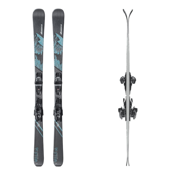 This is an image of Nordica Wild Belle 78 Skis with TP2 Compact 10 Bindings 2026