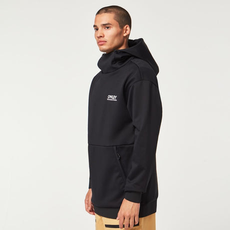 Oakley Park Rc Softshell Hoodie product -- Blackout colorway alternate angle