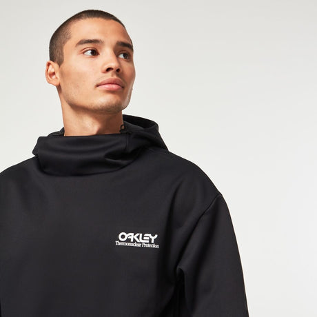 Oakley Park Rc Softshell Hoodie product -- Blackout colorway detail view