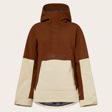 Oakley Tnp Tbt Womens Anorak Jacket ski jacket -- front view on model showing insulated shell and hood at Willis Ski and