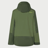 Oakley Tnp Tbt Insulated Mens Jacket ski jacket -- New Dark Brush colorway front view on model with hood and cuffs