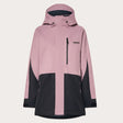 Oakley Tnp Tbt Insulated Womens Jacket ski jacket -- front view on model showing insulated shell and hood at Willis Ski and