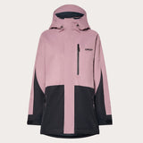 Oakley Tnp Tbt Insulated Womens Jacket ski jacket -- front view on model showing insulated shell and hood at Willis Ski and