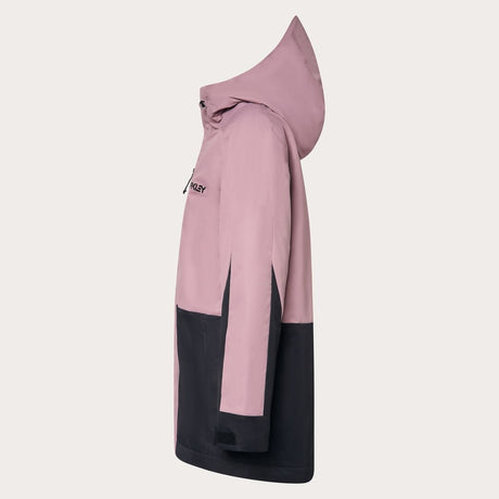 Oakley Tnp Tbt Insulated Womens Jacket ski jacket -- Toadstool colorway outside profile showing zippered pockets and seams