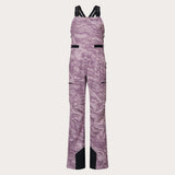 Oakley Tnp Womens Shell Bib ski pant -- front view on model showing insulated ski pant at Willis Ski and Board Pittsburgh
