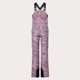 Oakley Tnp Womens Shell Bib ski pant -- Duality Swirl colorway front view on model