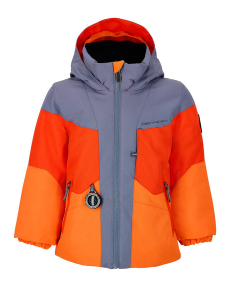 Obermeyer Altair Toddler Jacket 2026 ski jacket -- front view on model showing insulated shell and hood at Willis Ski and