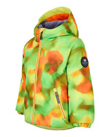 Obermeyer Ashor Toddler Jacket 2026 ski jacket -- Lime Slime 7 colorway lifestyle view showing full jacket silhouette