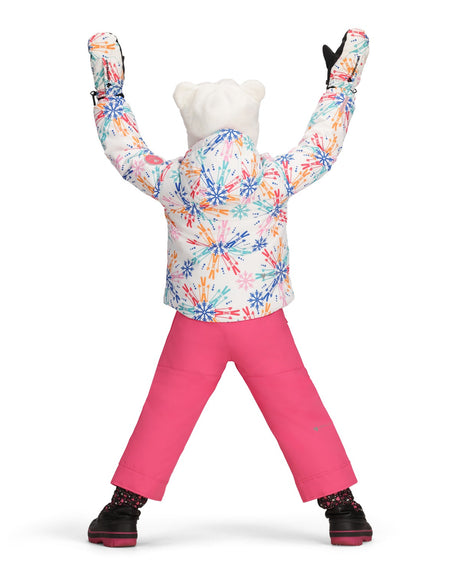 Obermeyer Ashor Toddler Jacket 2026 ski jacket -- Skiflake 7 colorway lifestyle view showing full jacket silhouette