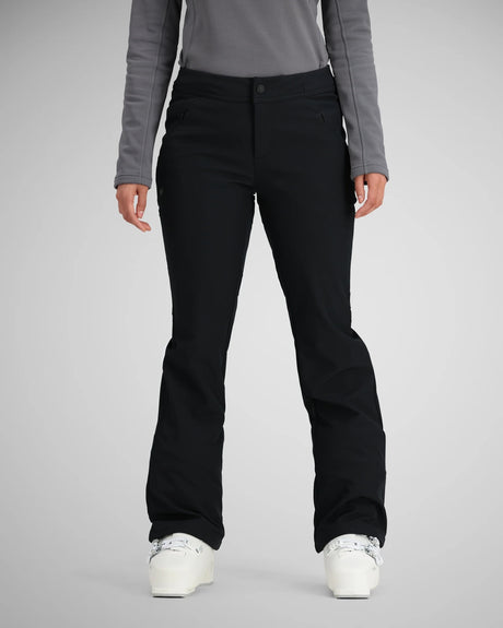 Obermeyer Hillary Stretch Womens Pant ski pant -- front view on model showing insulated ski pant at Willis Ski and Board