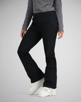 Obermeyer Hillary Stretch Womens Pant ski pant -- front view on model showing insulated ski pant at Willis Ski and Board