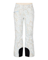 Obermeyer Malta Print Womens Pant 2026 ski pant -- front view on model showing insulated ski pant at Willis Ski and Board
