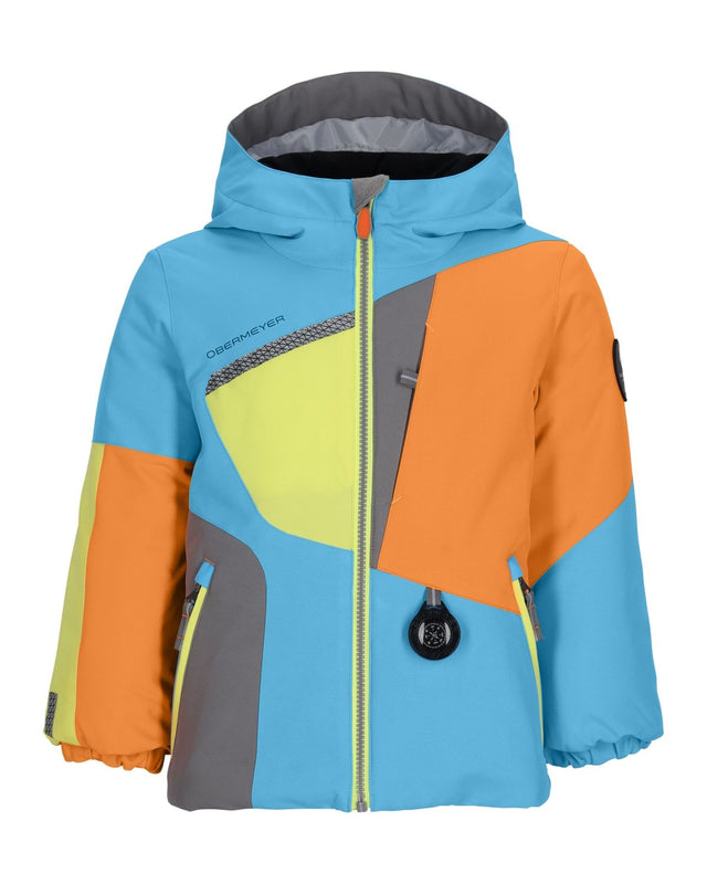 Obermeyer Orb Toddler Jacket ski jacket -- front view on model showing insulated shell and hood at Willis Ski and Board
