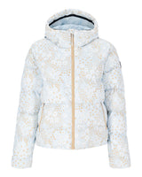 Obermeyer Slopeside Puffer Womens Jacket 2026 ski jacket -- front view on model showing insulated shell and hood at Willis