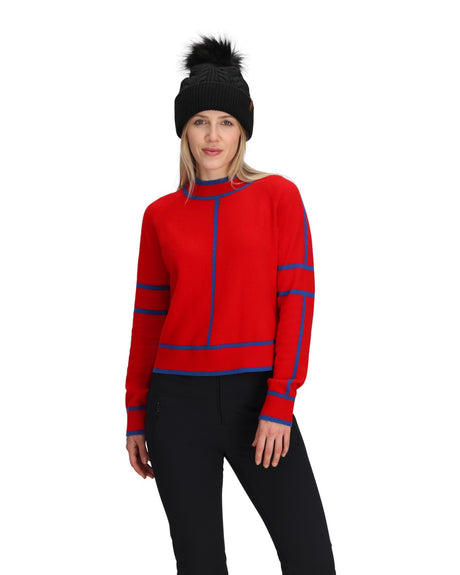 Obermeyer Slopside Womens Mockneck 2026 product -- Ski Patrol colorway product view