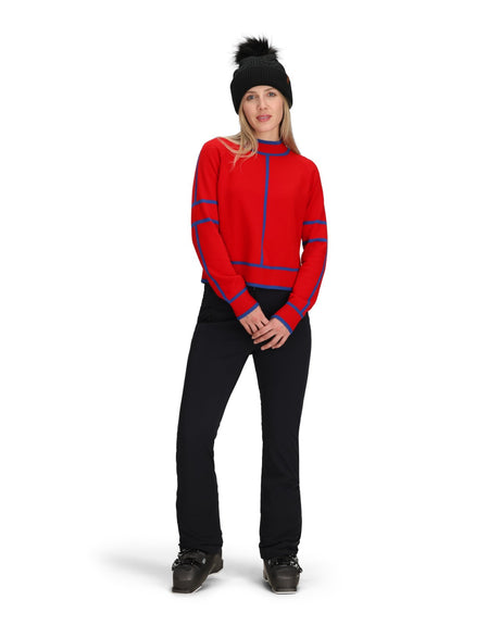 Obermeyer Slopside Womens Mockneck 2026 product -- Ski Patrol colorway detail view