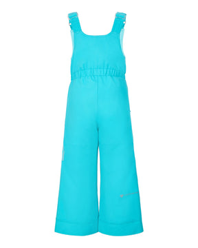 Obermeyer Snoverall Toddler Bib 2026 ski pant -- Breeze 2 colorway front view on model
