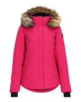 Obermeyer Tuscany Ii Womens Jacket ski jacket -- front view on model showing insulated shell and hood at Willis Ski and