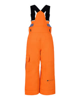 Obermeyer Volt Toddler Bib 2026 ski pant -- Just Orange 2 colorway front view on model