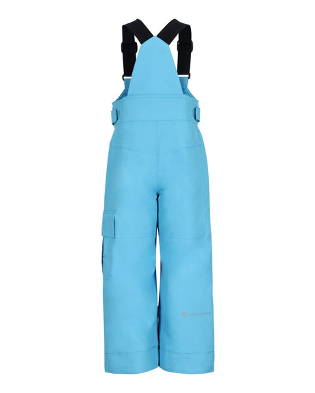 Obermeyer Volt Toddler Pant ski pant -- Waterslide 2 colorway front view on model