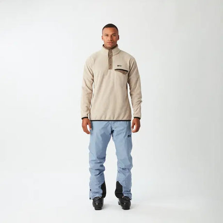 Picture Arcca Mens Fleece 2026 mid layer -- Pure Cashmere colorway front view on model